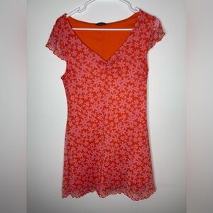 Wild Fable Red and Pink Floral Mini Dress